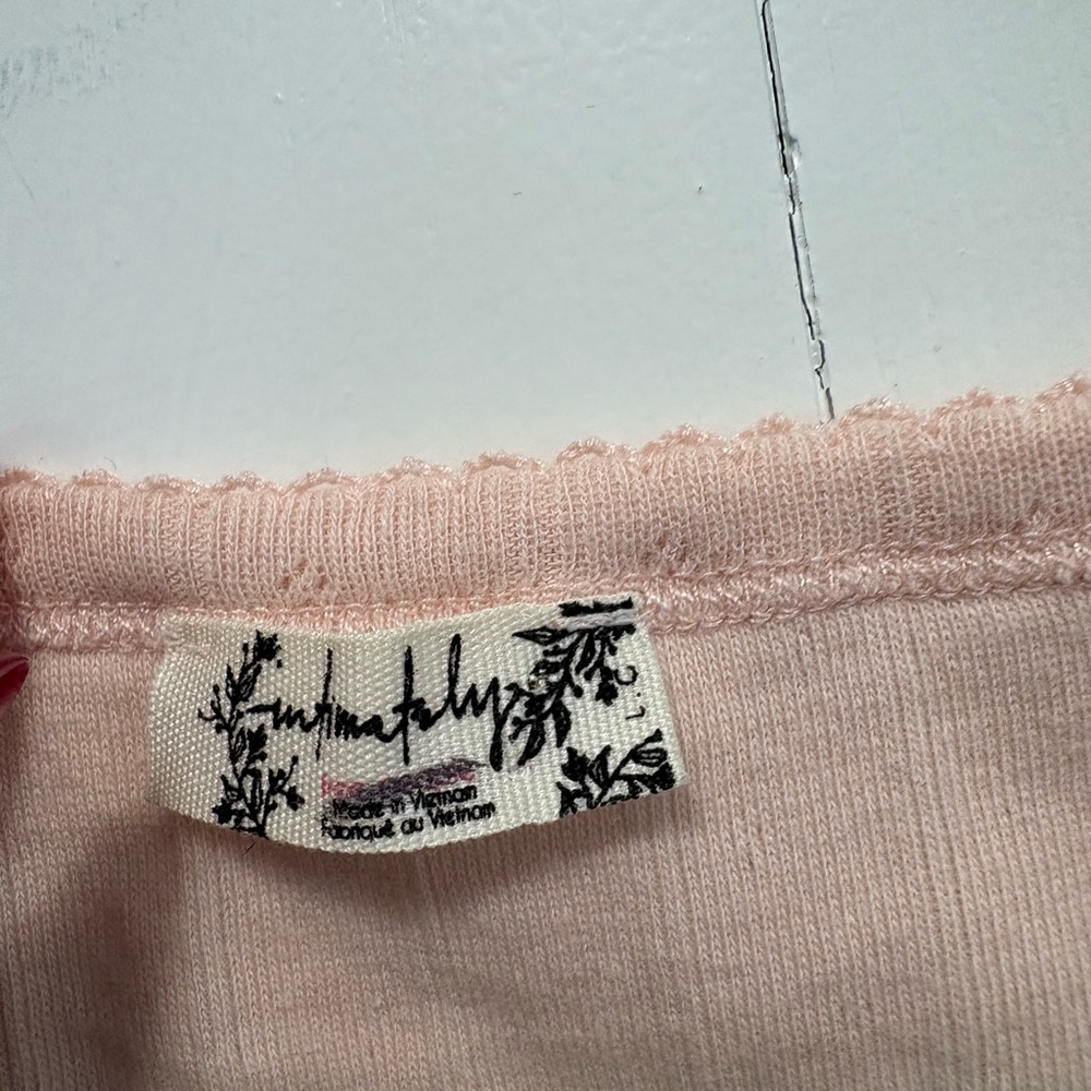 Free People Peach Ribbed Scoop Neck Top - Picture 2 of 3